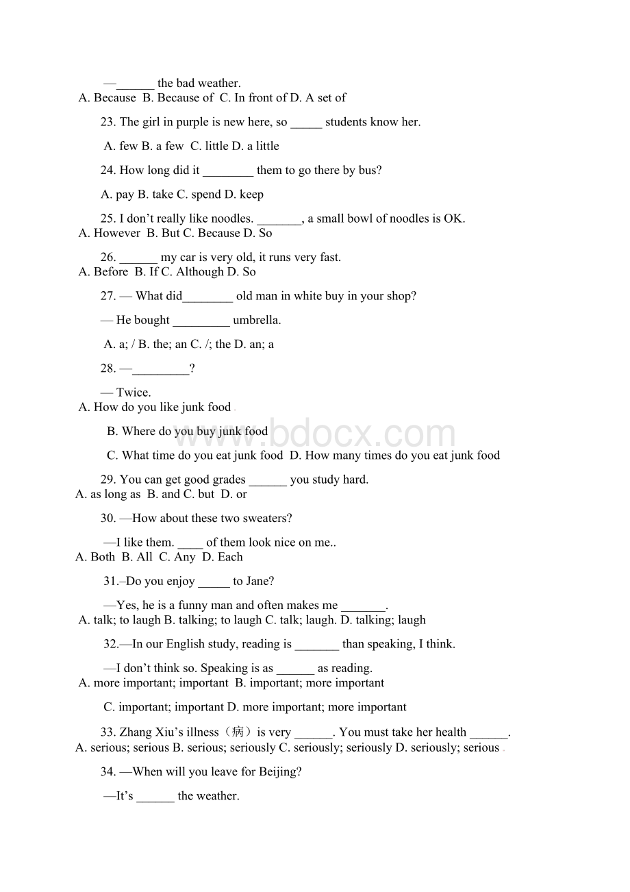 最新八年级英语上学期期中试题人教新目标版1Word文档格式.docx_第3页