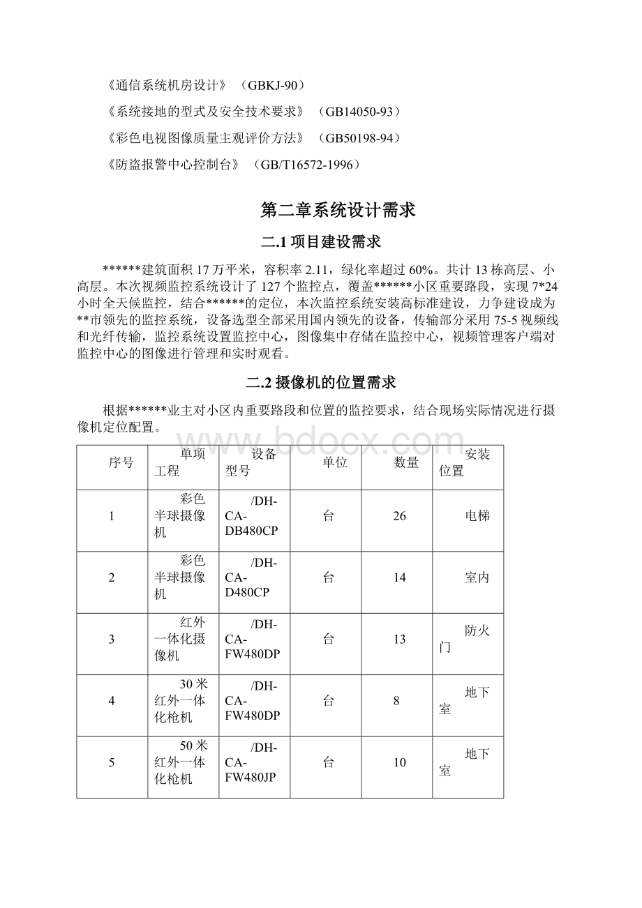 小区视频监控系统设计方案全面完整版.docx_第3页