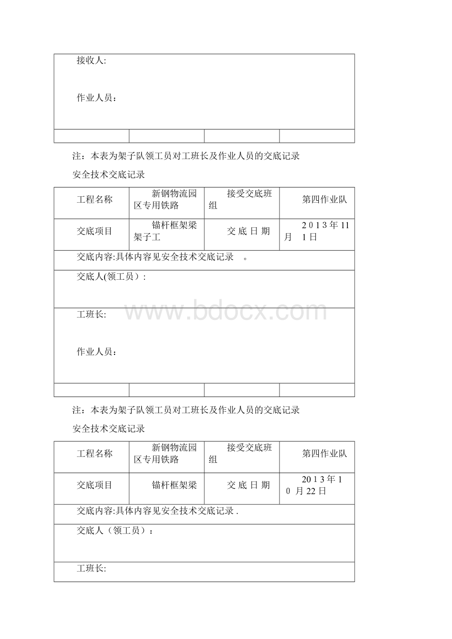 安全技术交底签字表格Word文档下载推荐.docx_第2页