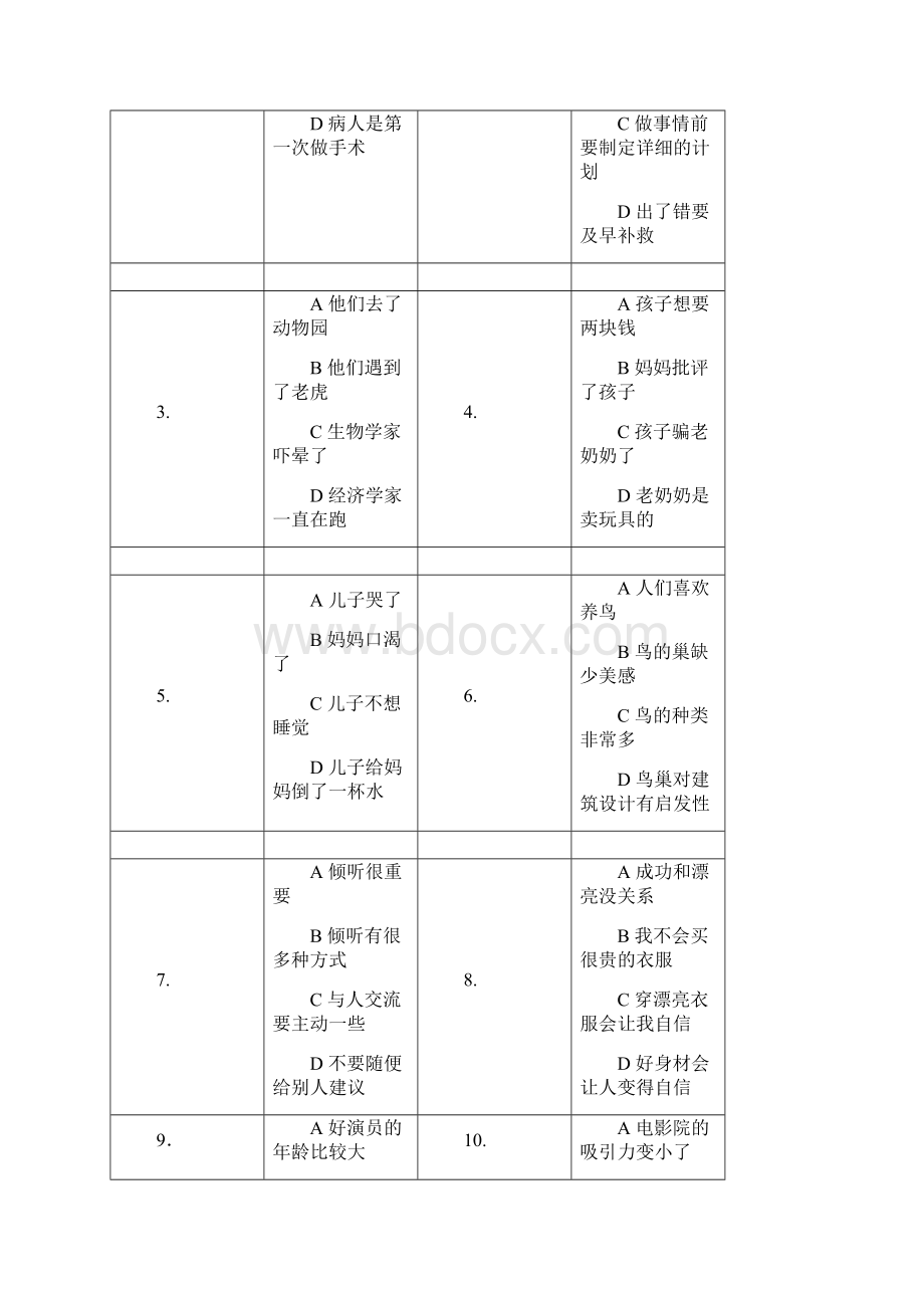 新汉语水平考试HSK6级试题Word格式文档下载.docx_第2页