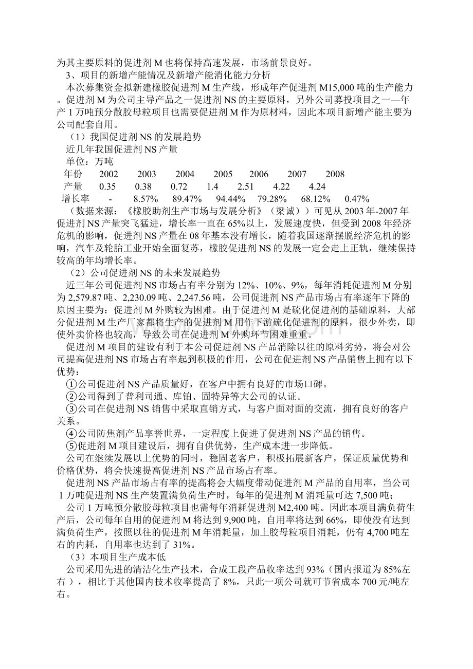 年产15000吨橡胶促进剂M清洁生产工艺技术开发项目Word格式文档下载.docx_第3页