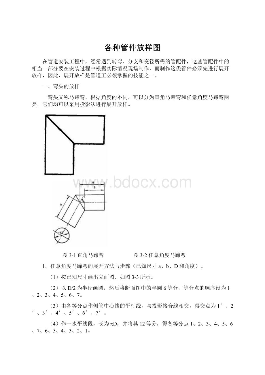 各种管件放样图.docx_第1页