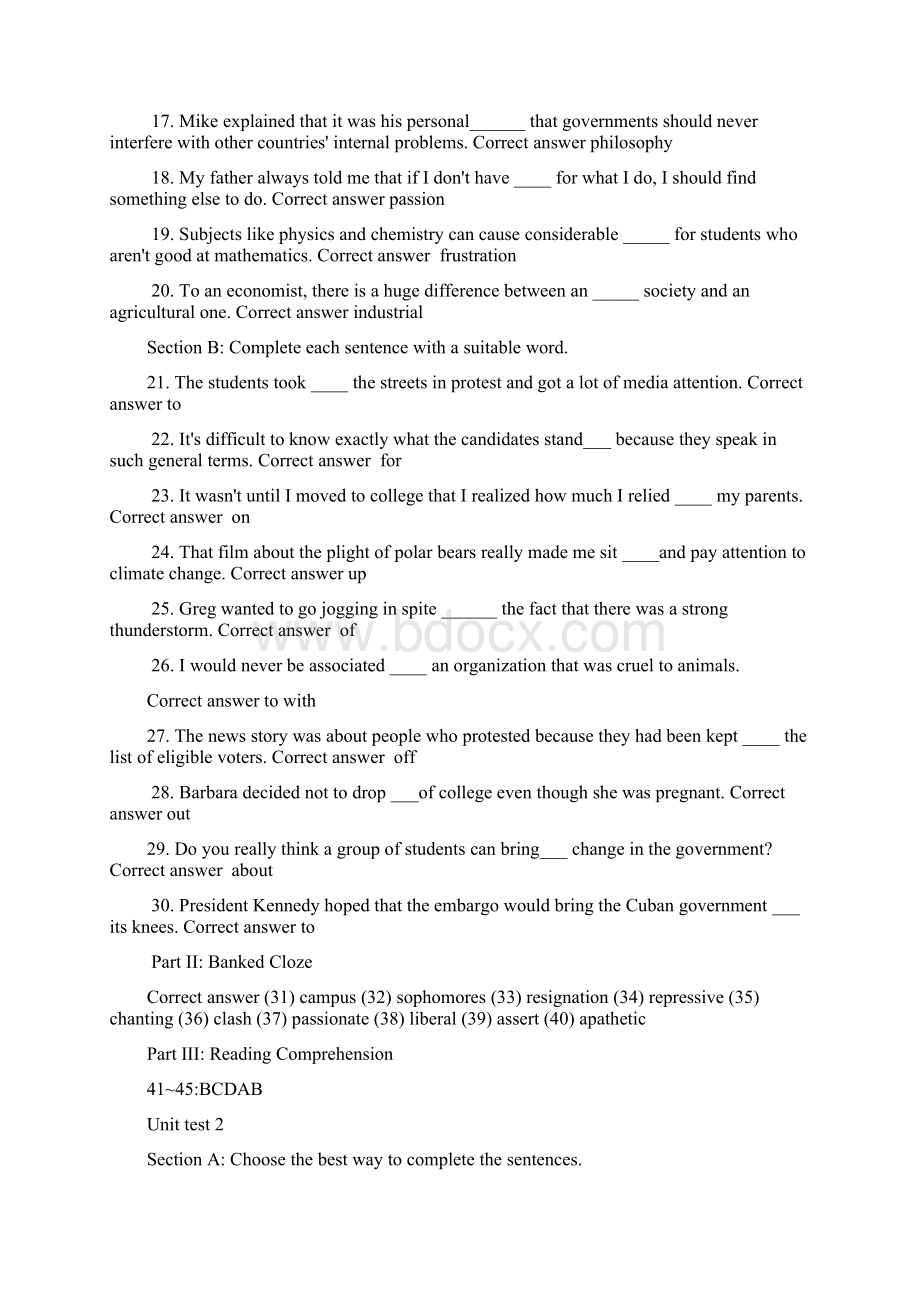 新标准大学英语综合英语2unittest答案unit110文档格式.docx_第2页