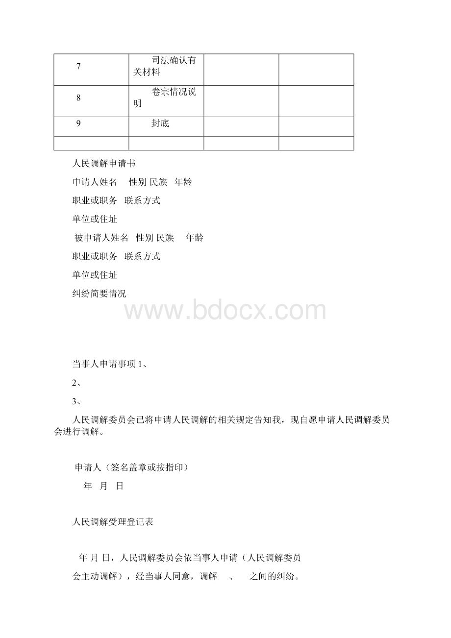 河南省人民调解委员会调解卷宗Word文档格式.docx_第2页