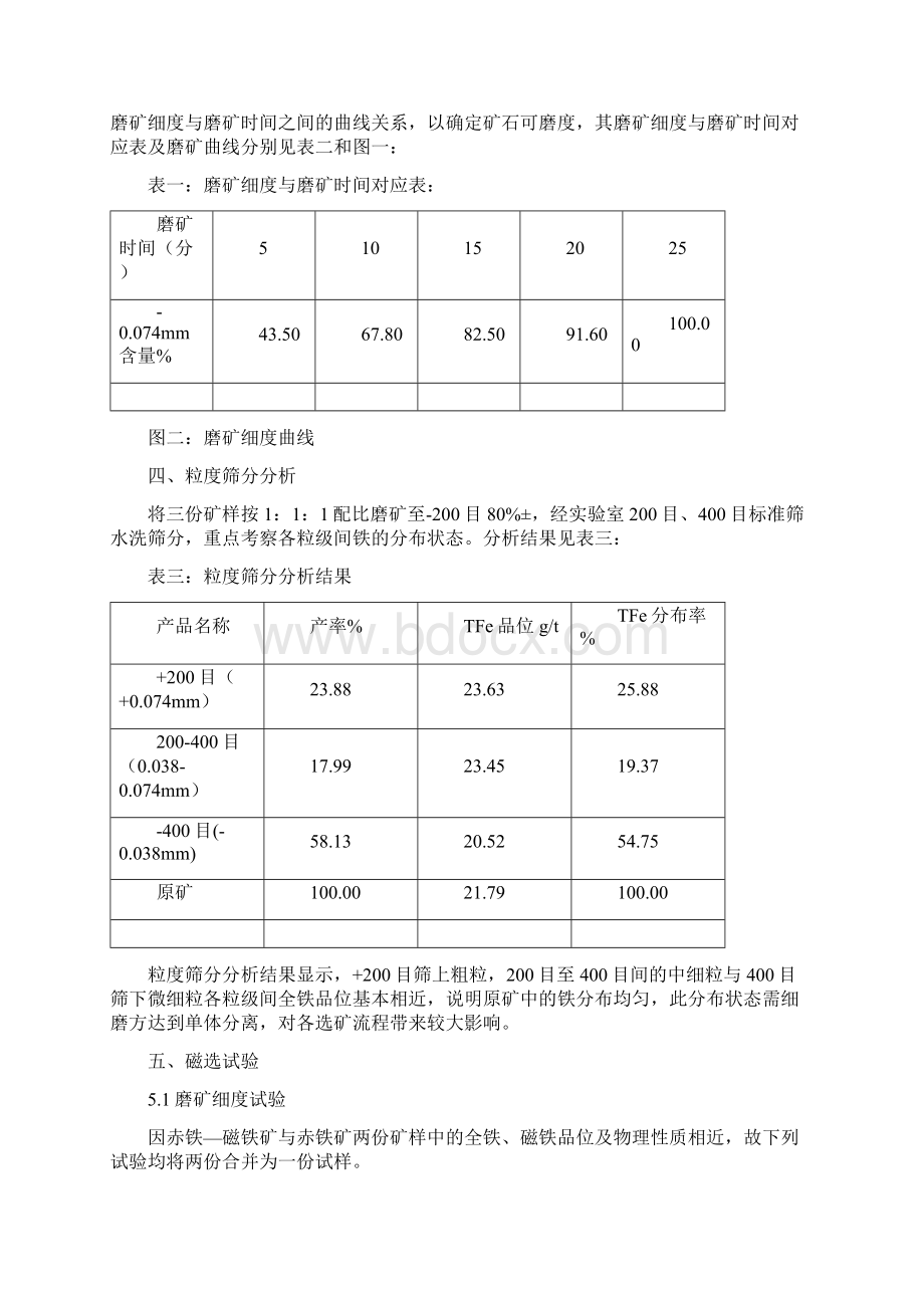 赤铁矿可选性试验研究报告.docx_第3页