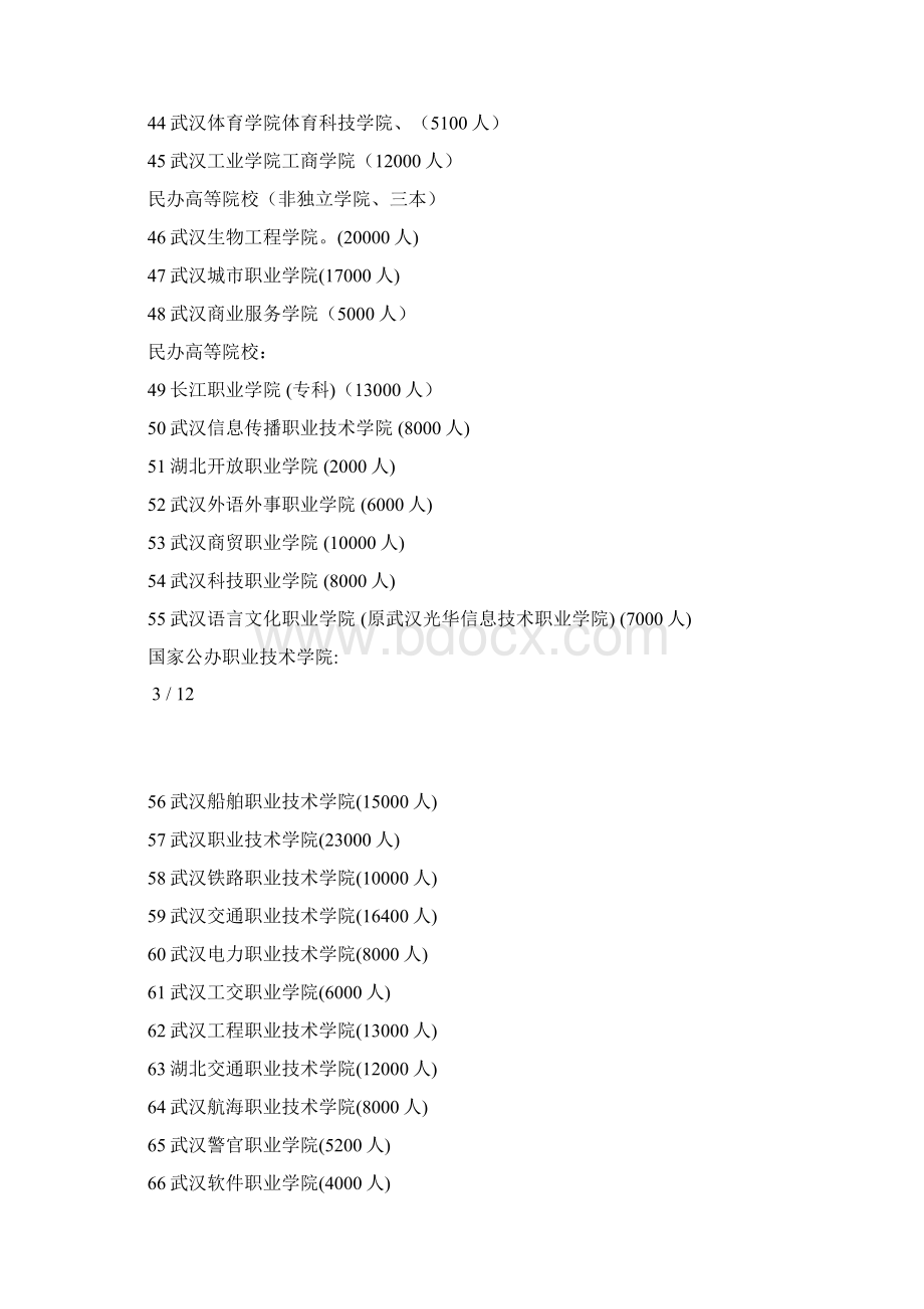 20XX武汉市高校在校学生人数统计.docx_第3页