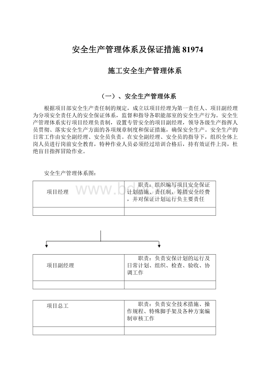 安全生产管理体系及保证措施81974.docx