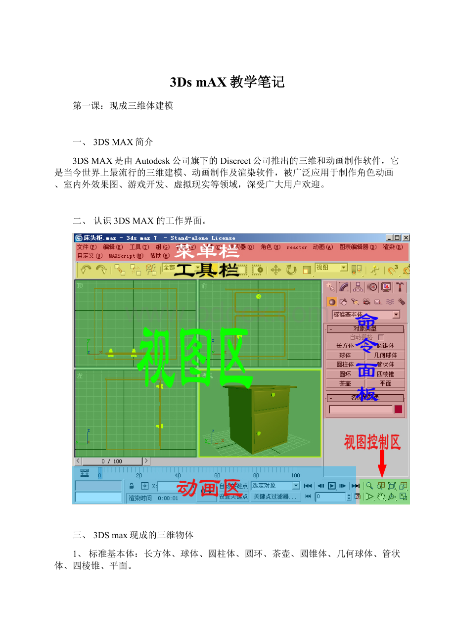 3Ds mAX教学笔记Word格式.docx