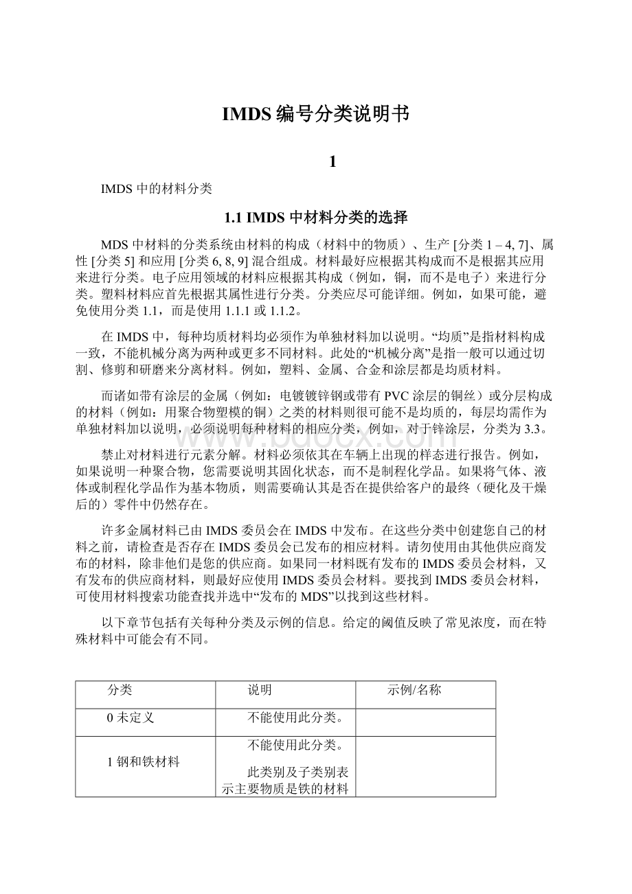 IMDS编号分类说明书Word格式.docx_第1页