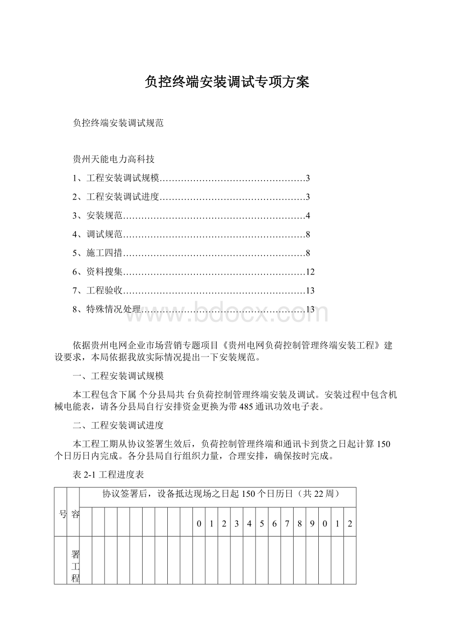 负控终端安装调试专项方案.docx