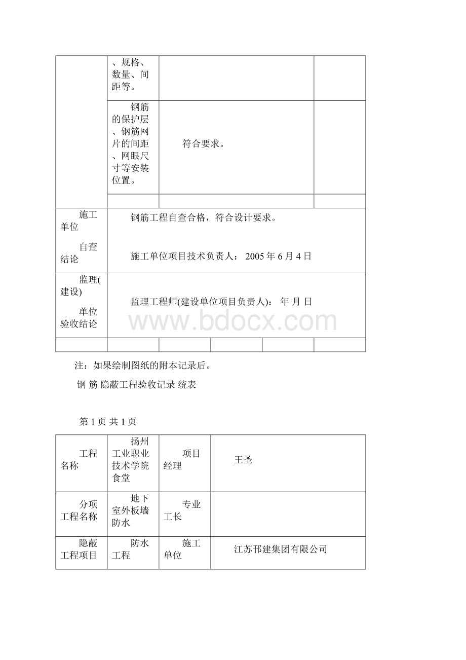 隐蔽工程验收记录统表TJ251Word格式文档下载.docx_第2页