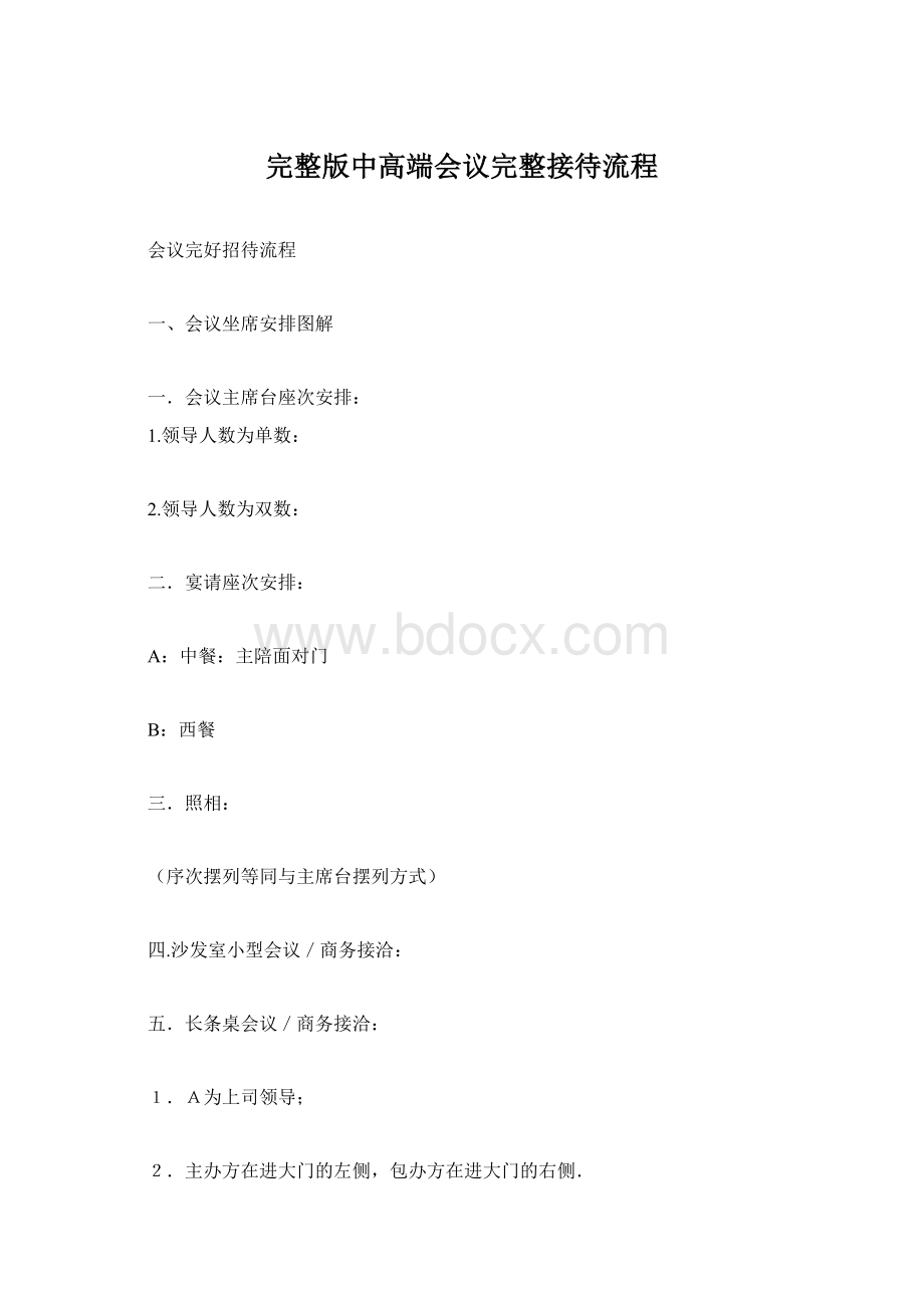 完整版中高端会议完整接待流程Word文件下载.docx_第1页