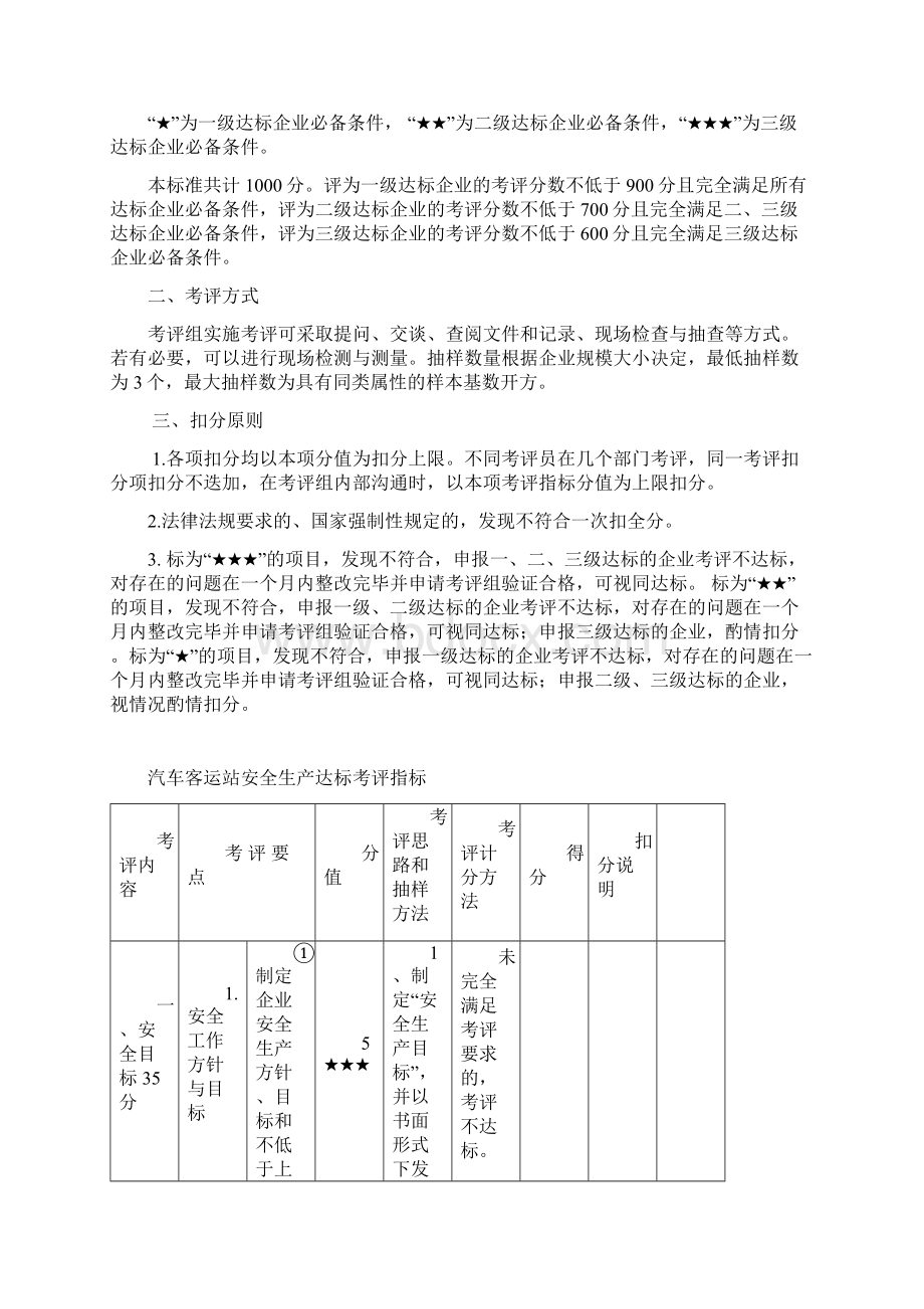 汽车客运站安全生产标准化达标考评指标实施细则试行0823Word文件下载.docx_第3页