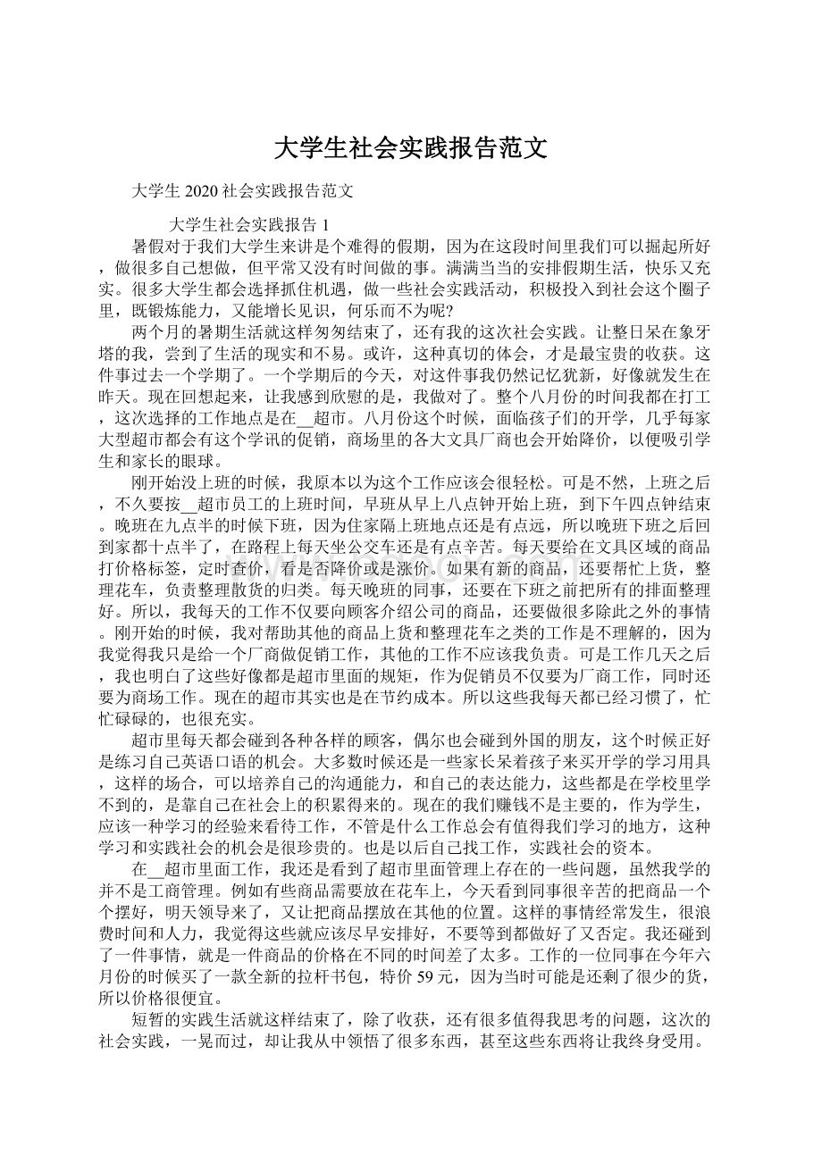 大学生社会实践报告范文.docx