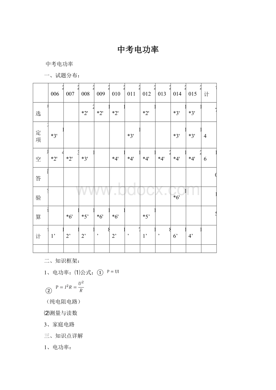 中考电功率文档格式.docx_第1页