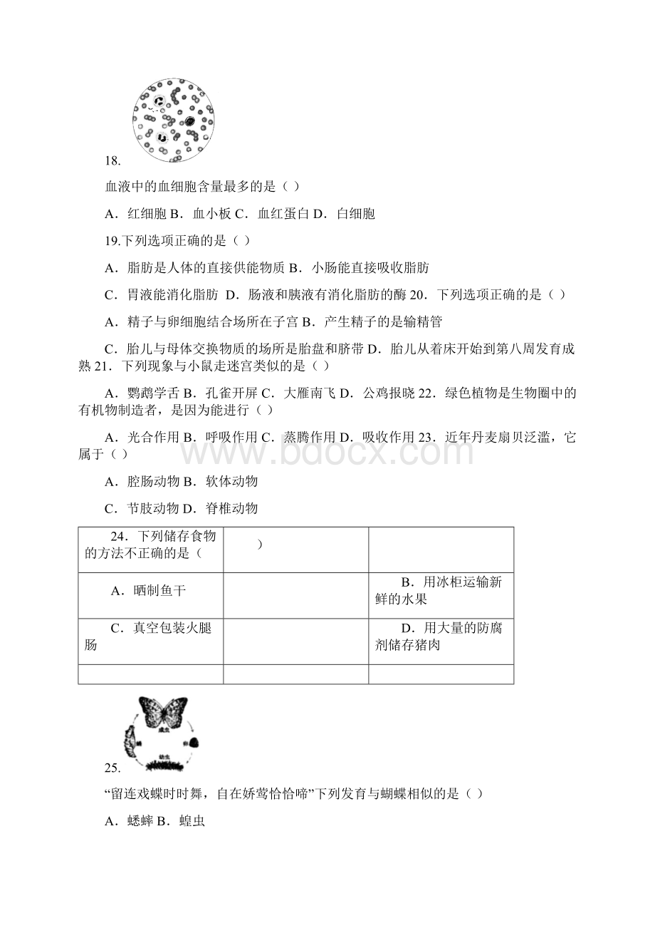 广东深圳生地会考真题及答案.docx_第3页