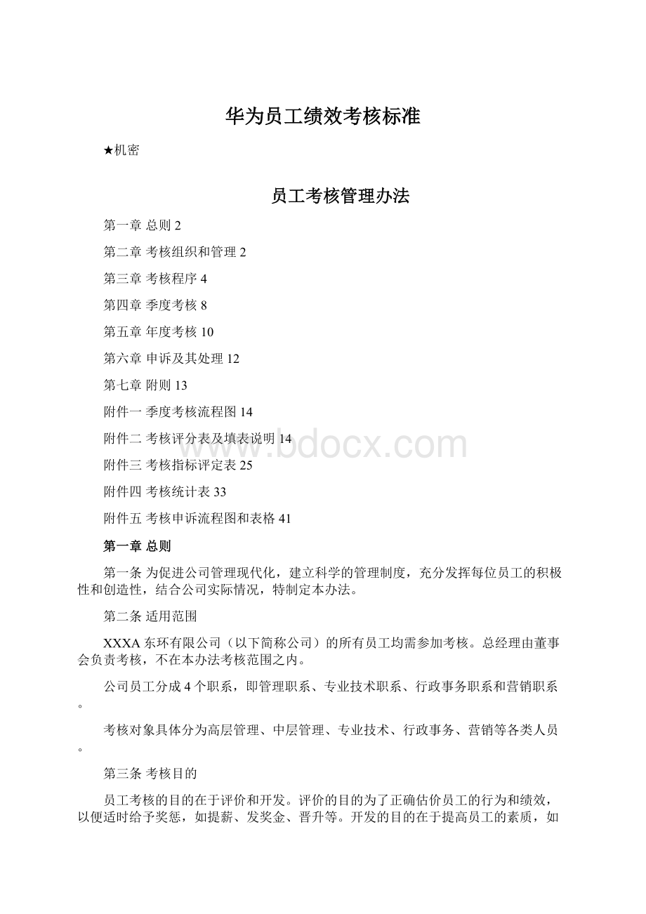 华为员工绩效考核标准.docx_第1页