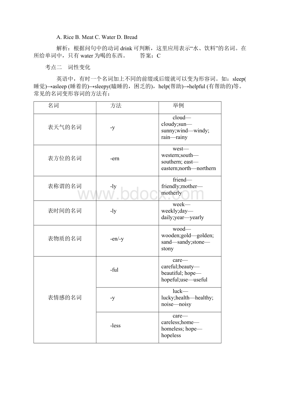 中考英语专题复习名词语法考点精讲真题精炼Word文档格式.docx_第3页