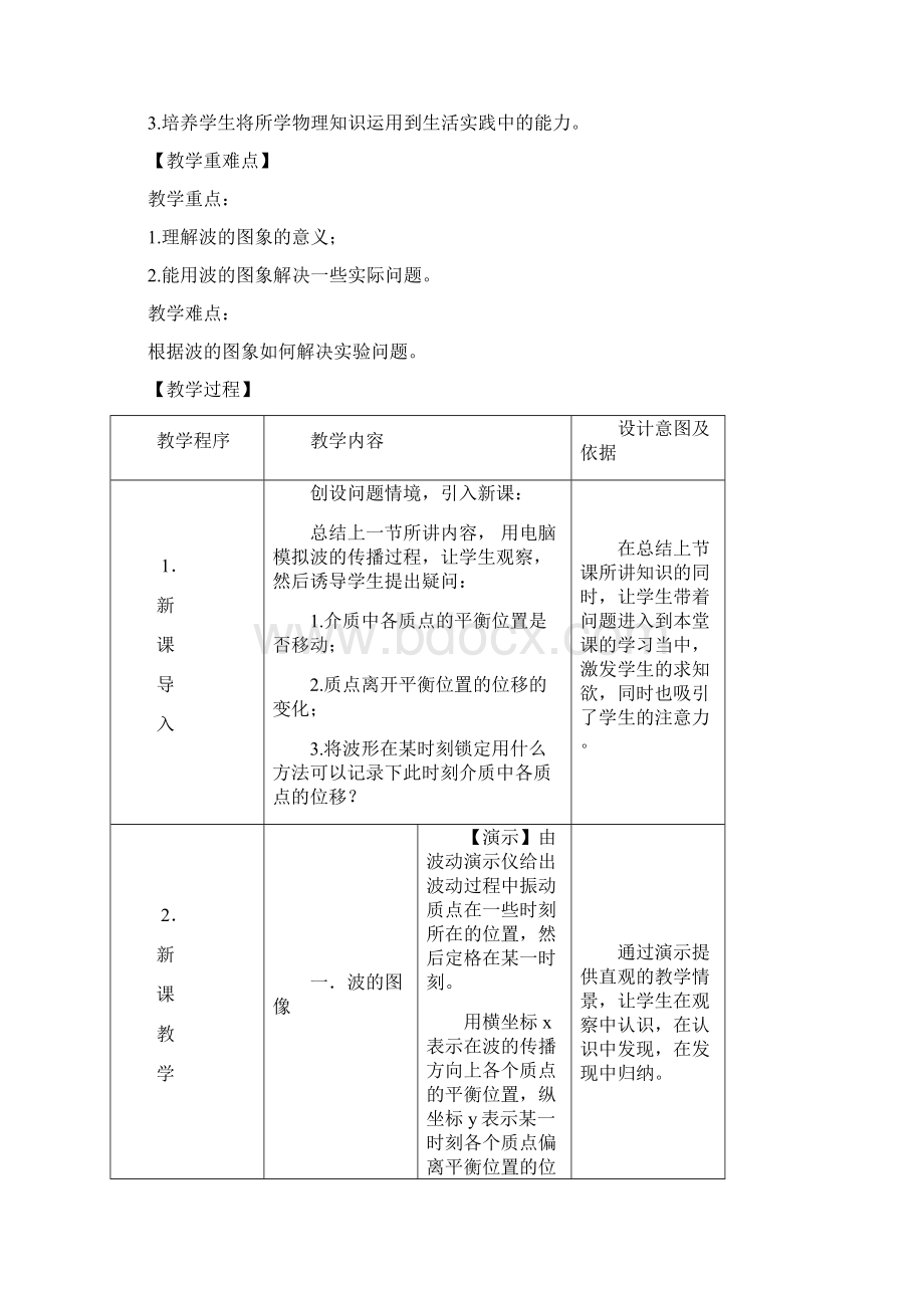 波的图像教学设计.docx_第2页