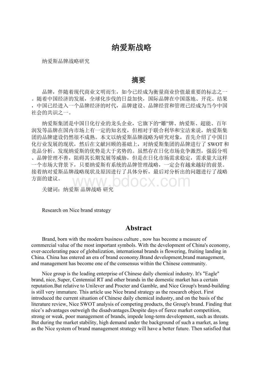 纳爱斯战略Word格式文档下载.docx