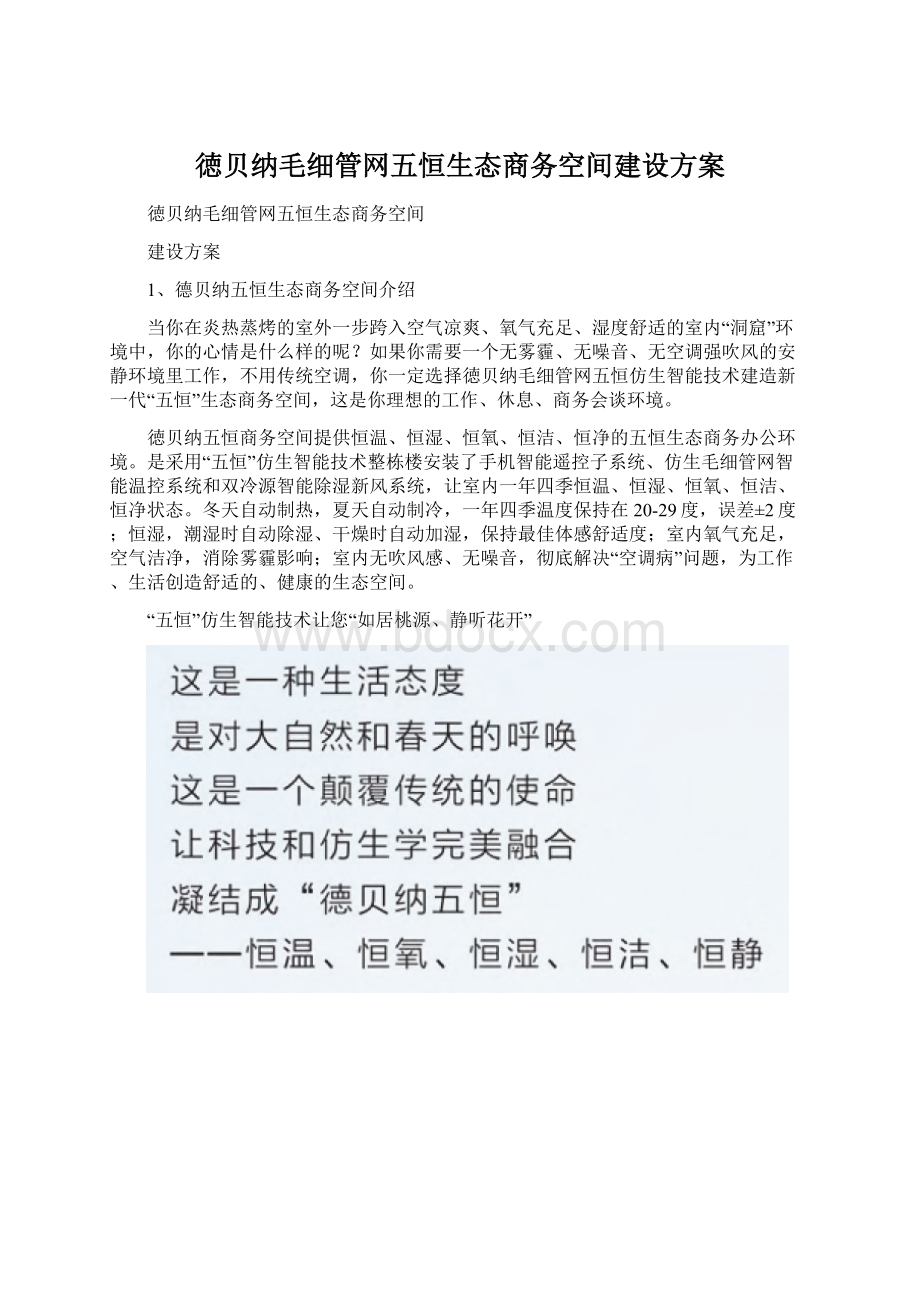 徳贝纳毛细管网五恒生态商务空间建设方案.docx_第1页