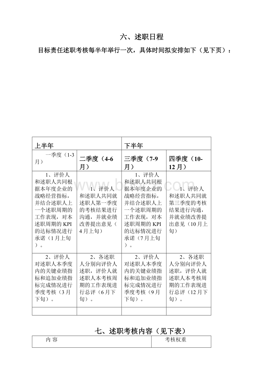 澳柯玛集团中高层管理人员目标考核与述职报告制度Word格式.docx_第3页