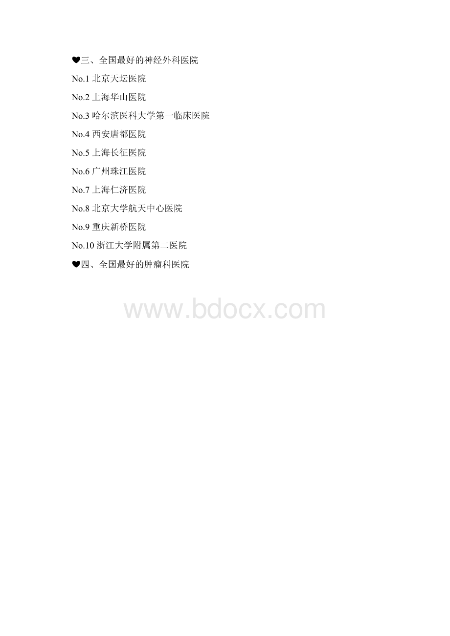 全国最好的医院排名.docx_第2页