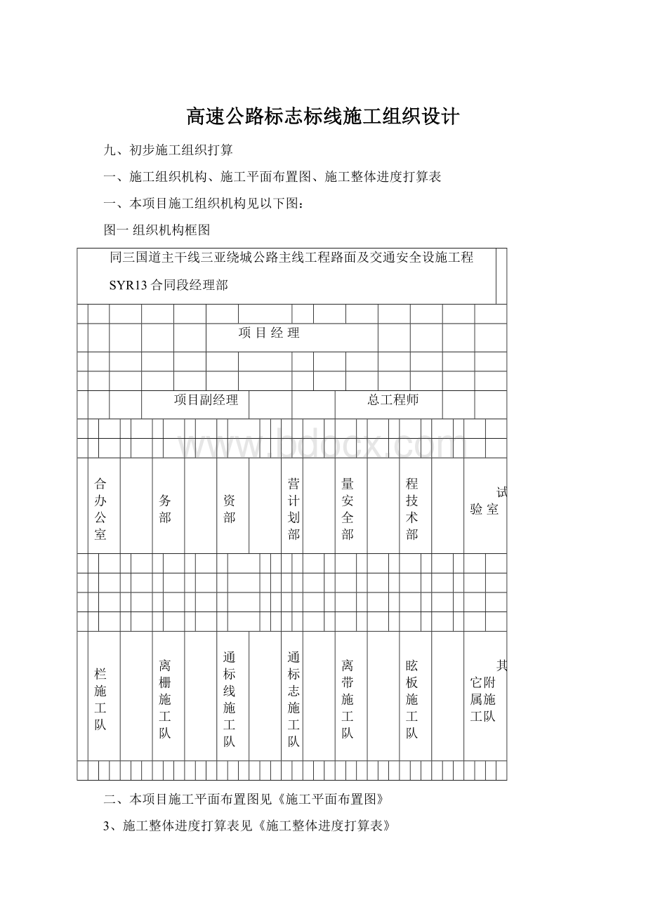 高速公路标志标线施工组织设计.docx_第1页