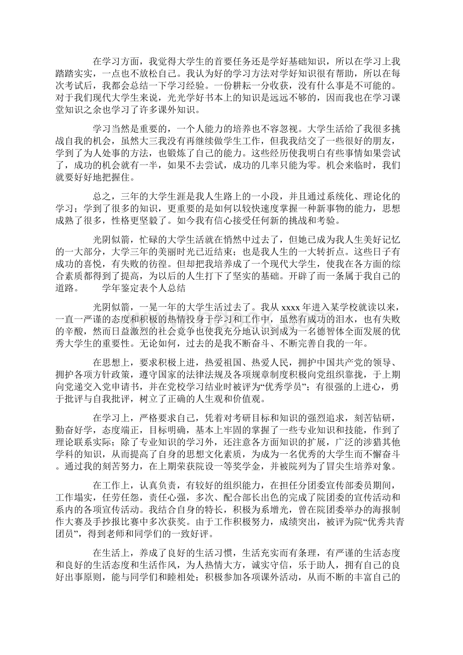 个人小结大学生.docx_第3页