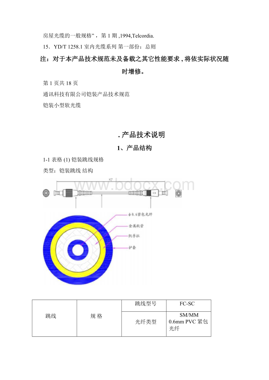 铠装光纤跳线技术规范单芯跳线.docx_第2页