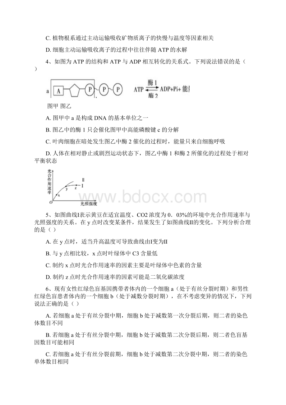 湖北省宜昌市东湖高中宜都二中届高三联考理科综合试题含答案.docx_第2页