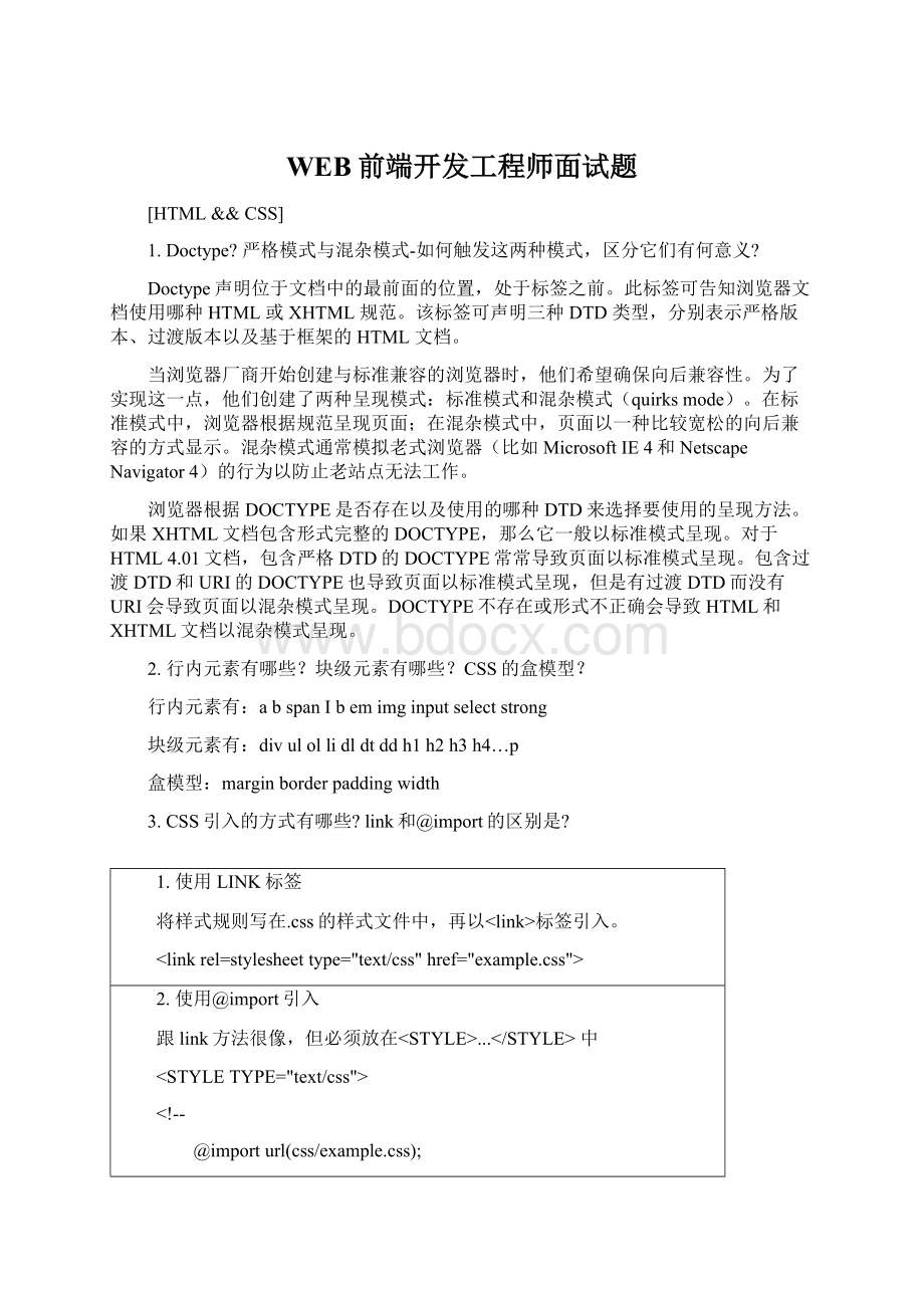 WEB前端开发工程师面试题.docx_第1页