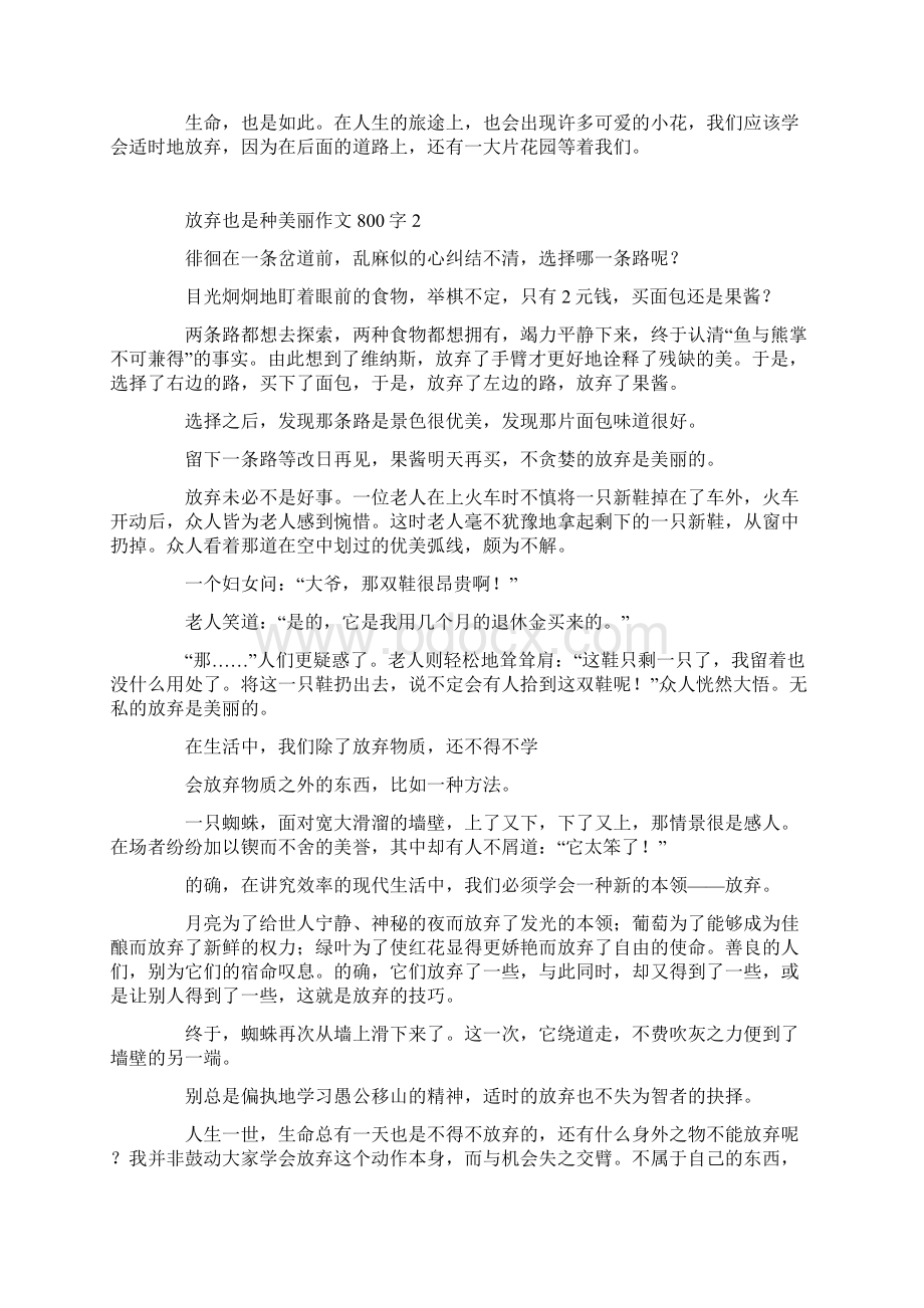 放弃也是种美丽作文800字.docx_第2页