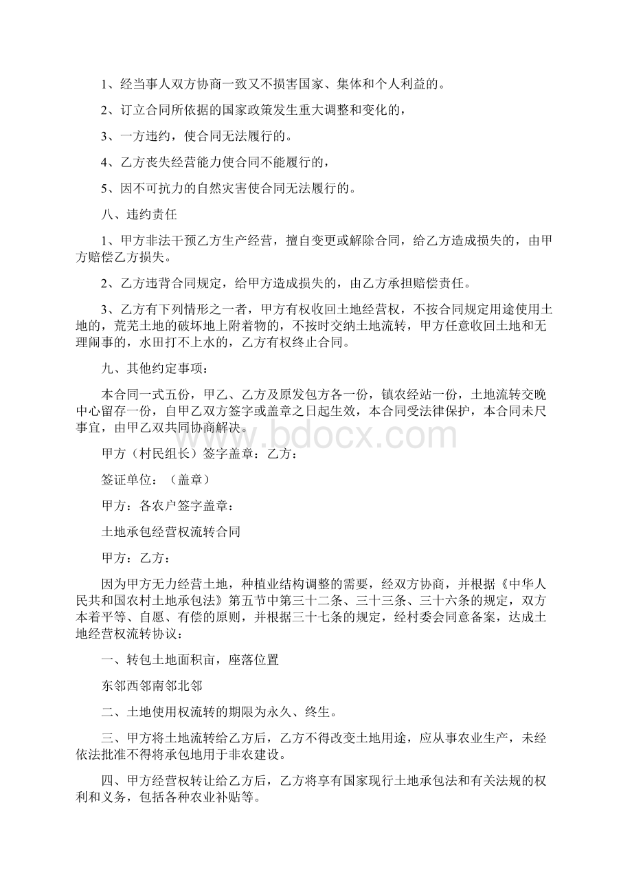 土地经营权流转承包合同标准版Word下载.docx_第3页