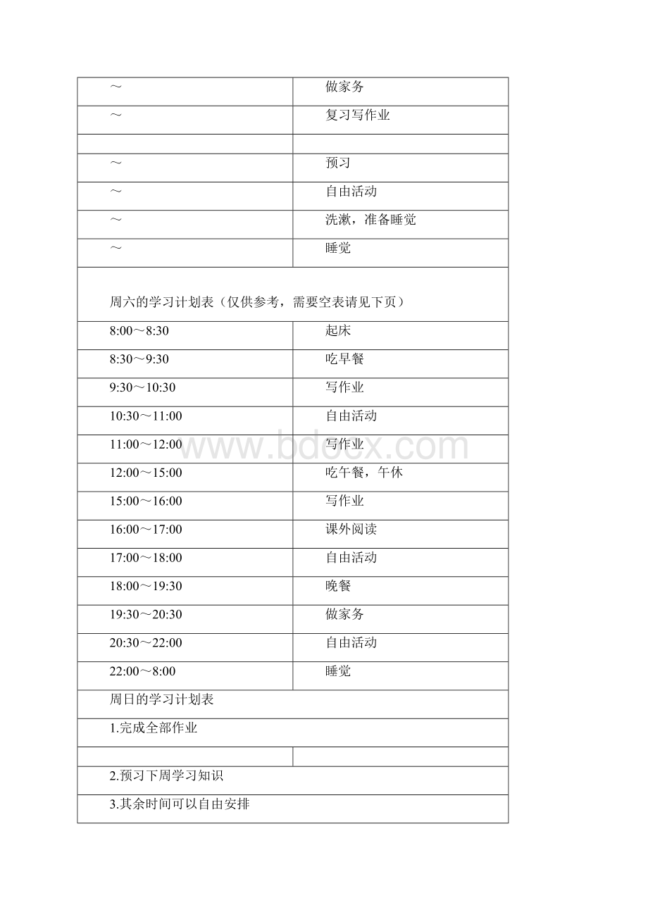 高中生学生详细学习计划表完整.docx_第3页