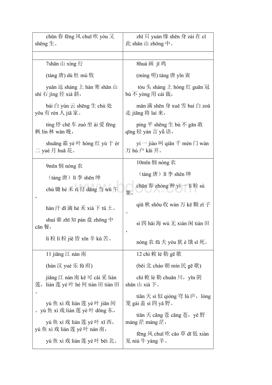 40首古诗带拼音.docx_第2页