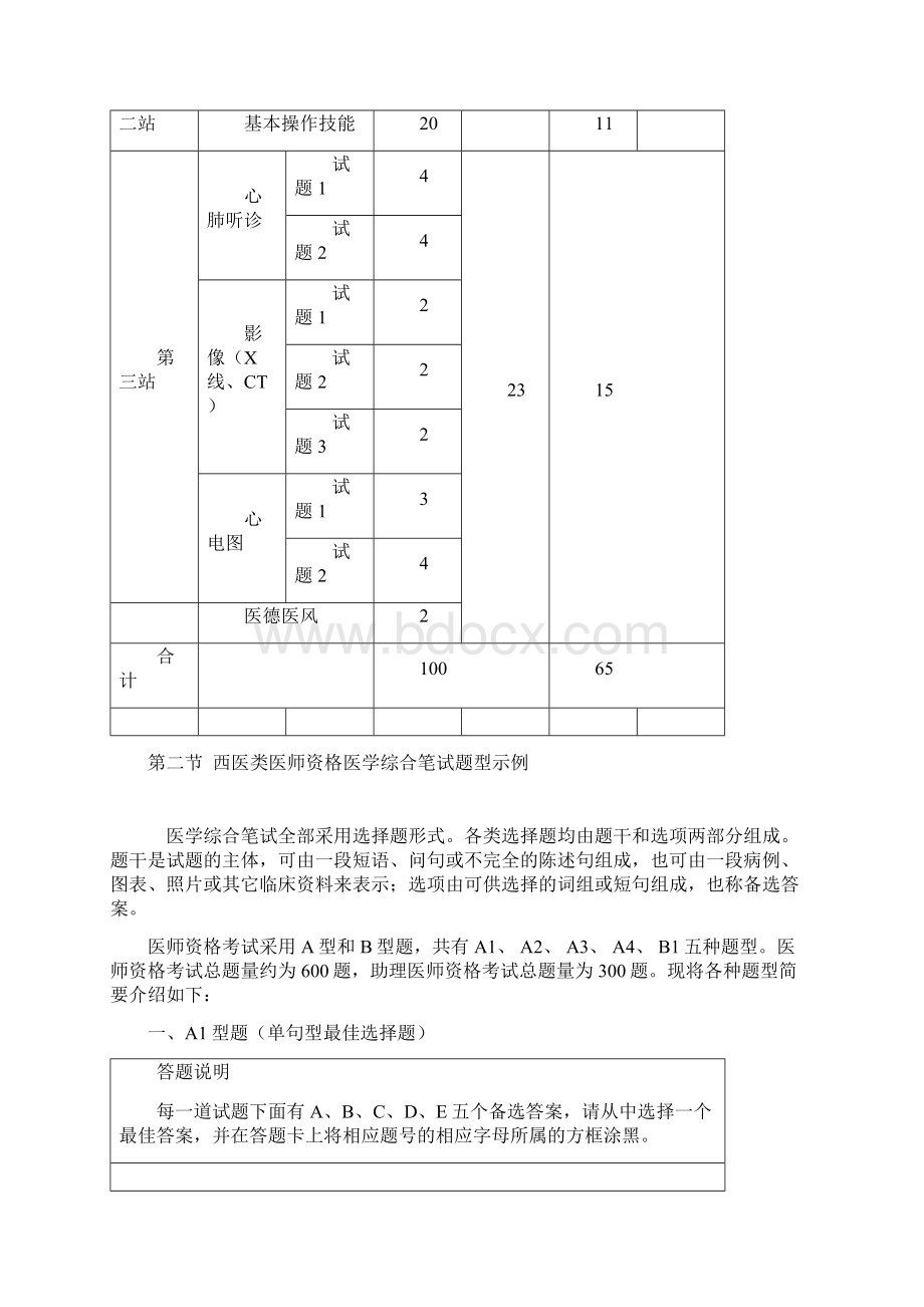 最新执业医师考试题型及各科所占比例汇总.docx_第2页