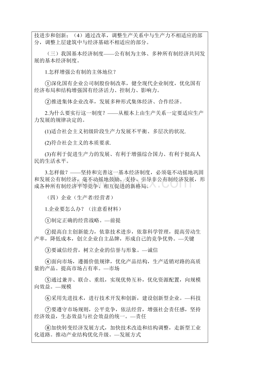 高中政治必修1经济生活答题方法解析.docx_第3页