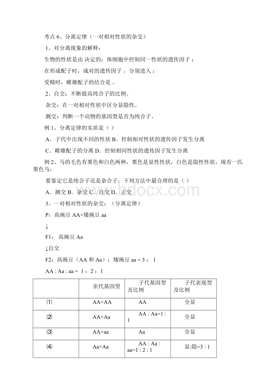 生物必修二学业水平考试知识点复习Word文档格式.docx_第3页