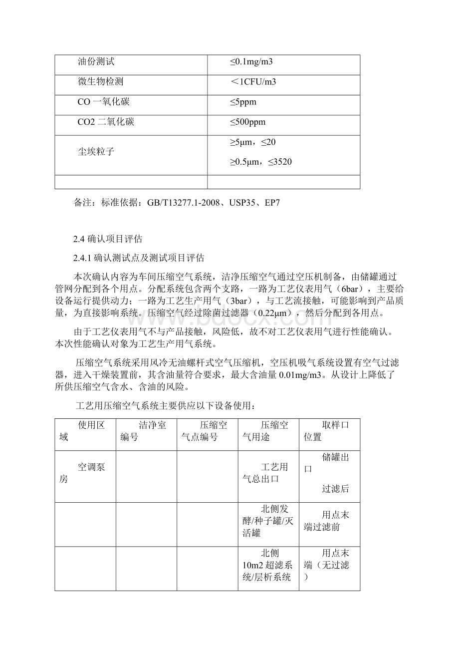 车间无油压缩空气验证方案Word格式文档下载.docx_第3页