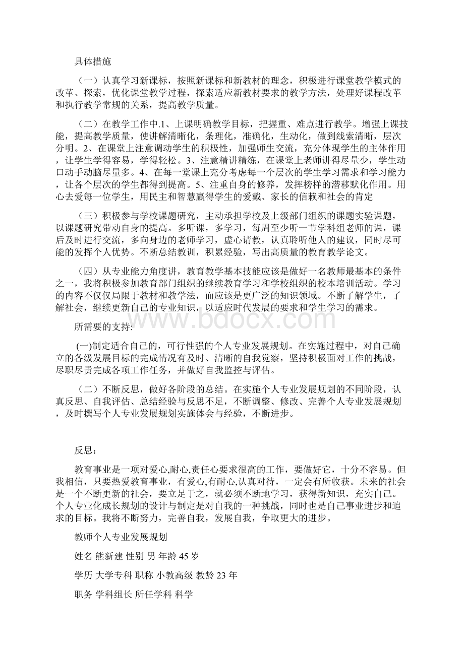 教师个人专业发展规划Word下载.docx_第2页