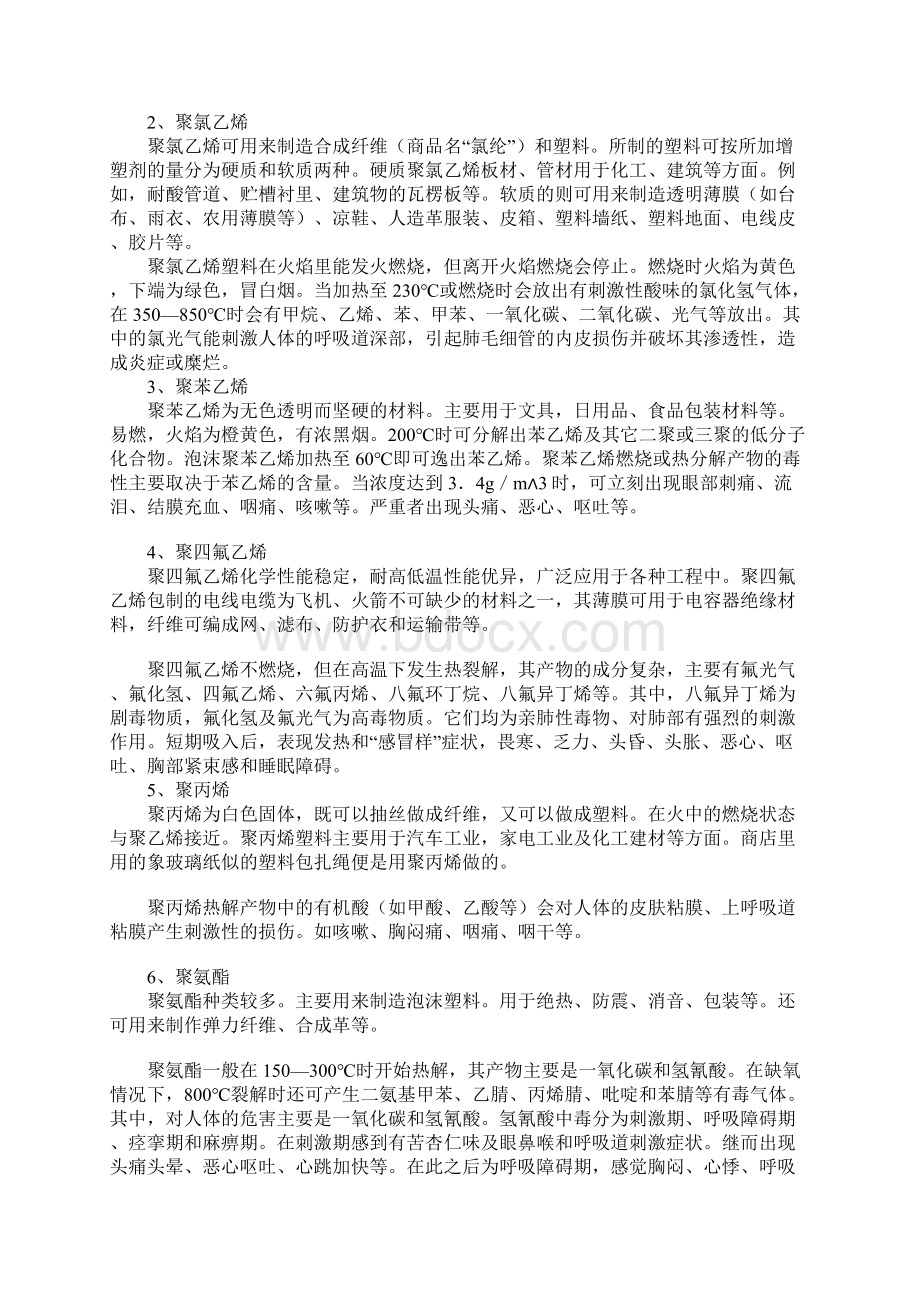 高聚物及其燃烧和热分解产物毒性的知识.docx_第2页