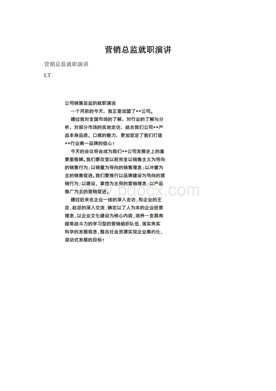 营销总监就职演讲.docx