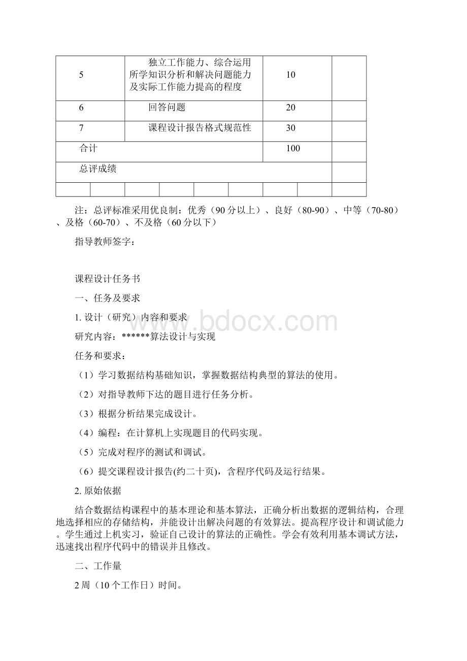 数据结构课程设计报告书模板修改Word文件下载.docx_第2页