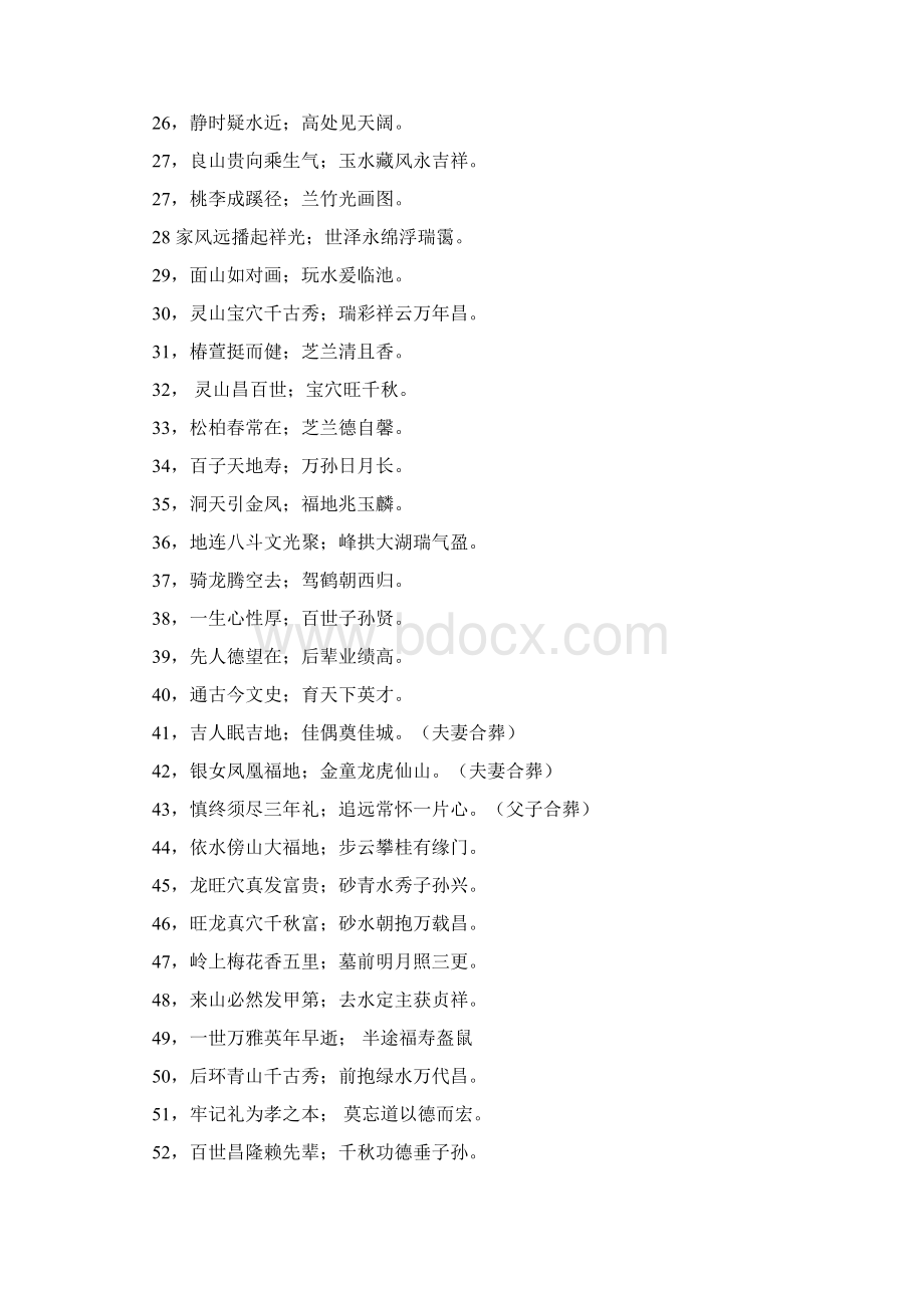 父亲墓碑对联墓联集锦Word文件下载.docx_第2页