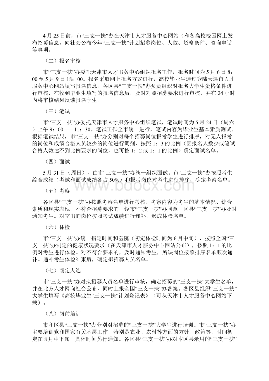 高校毕业生三支一扶计划实施方案.docx_第2页