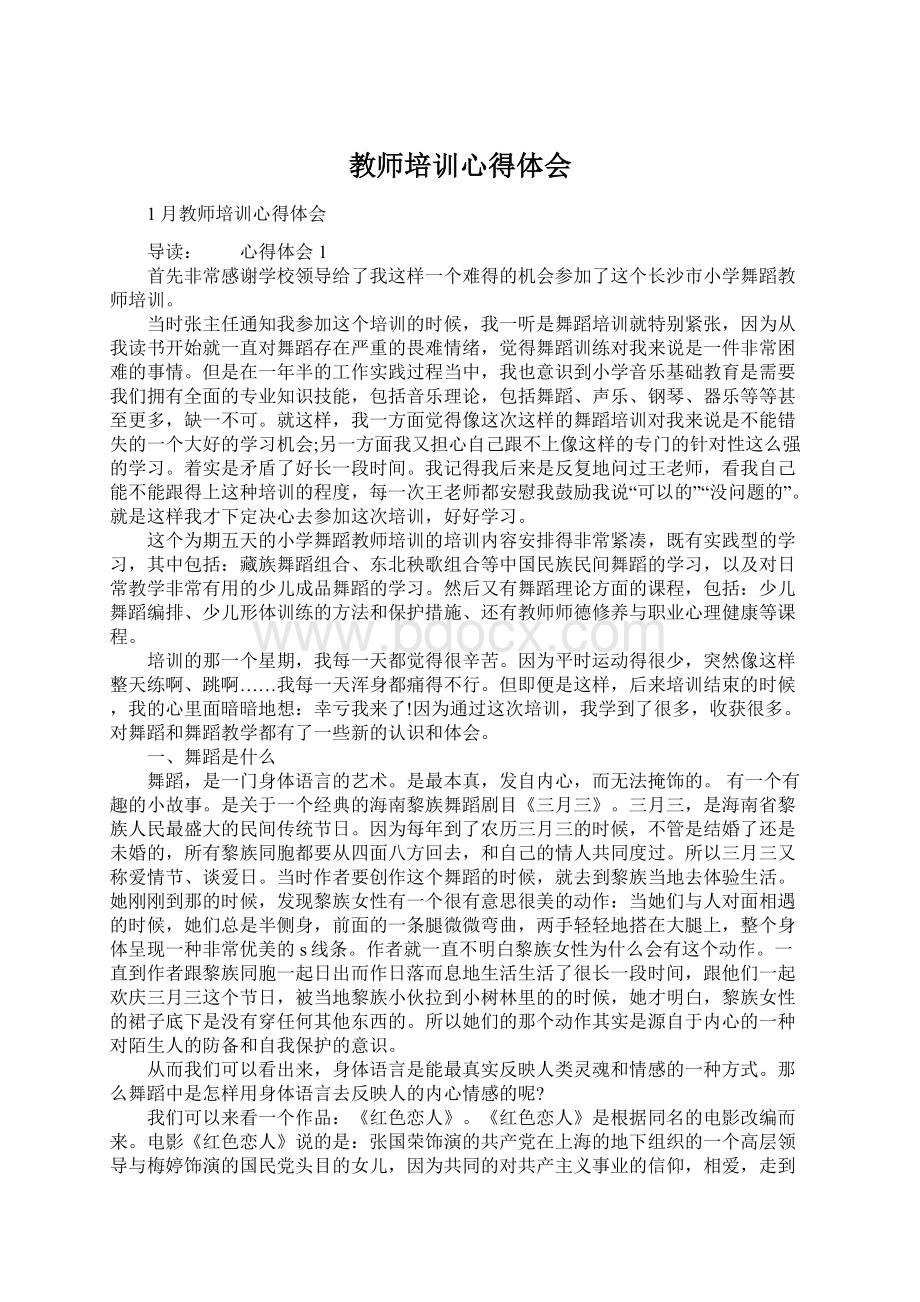 教师培训心得体会文档格式.docx