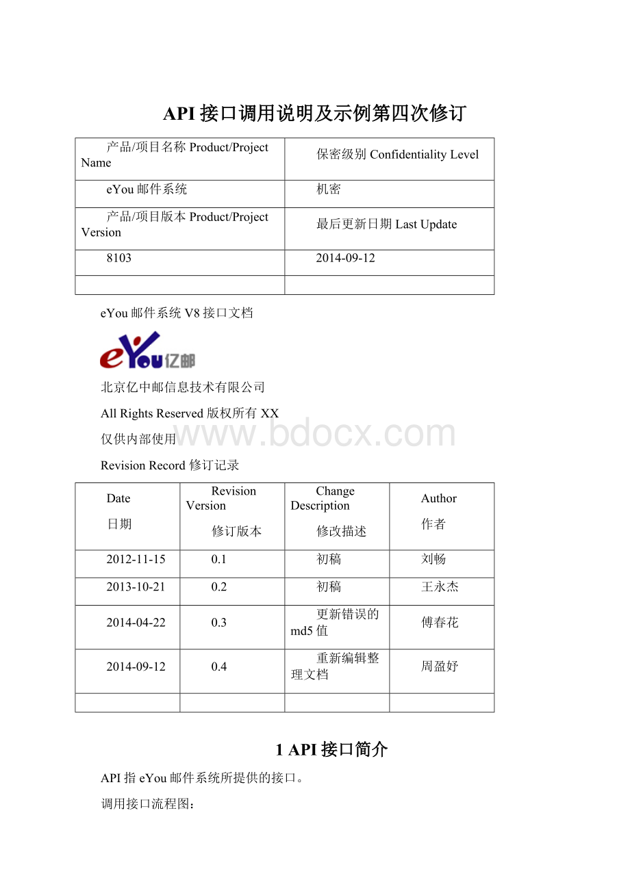 API接口调用说明及示例第四次修订Word文档格式.docx