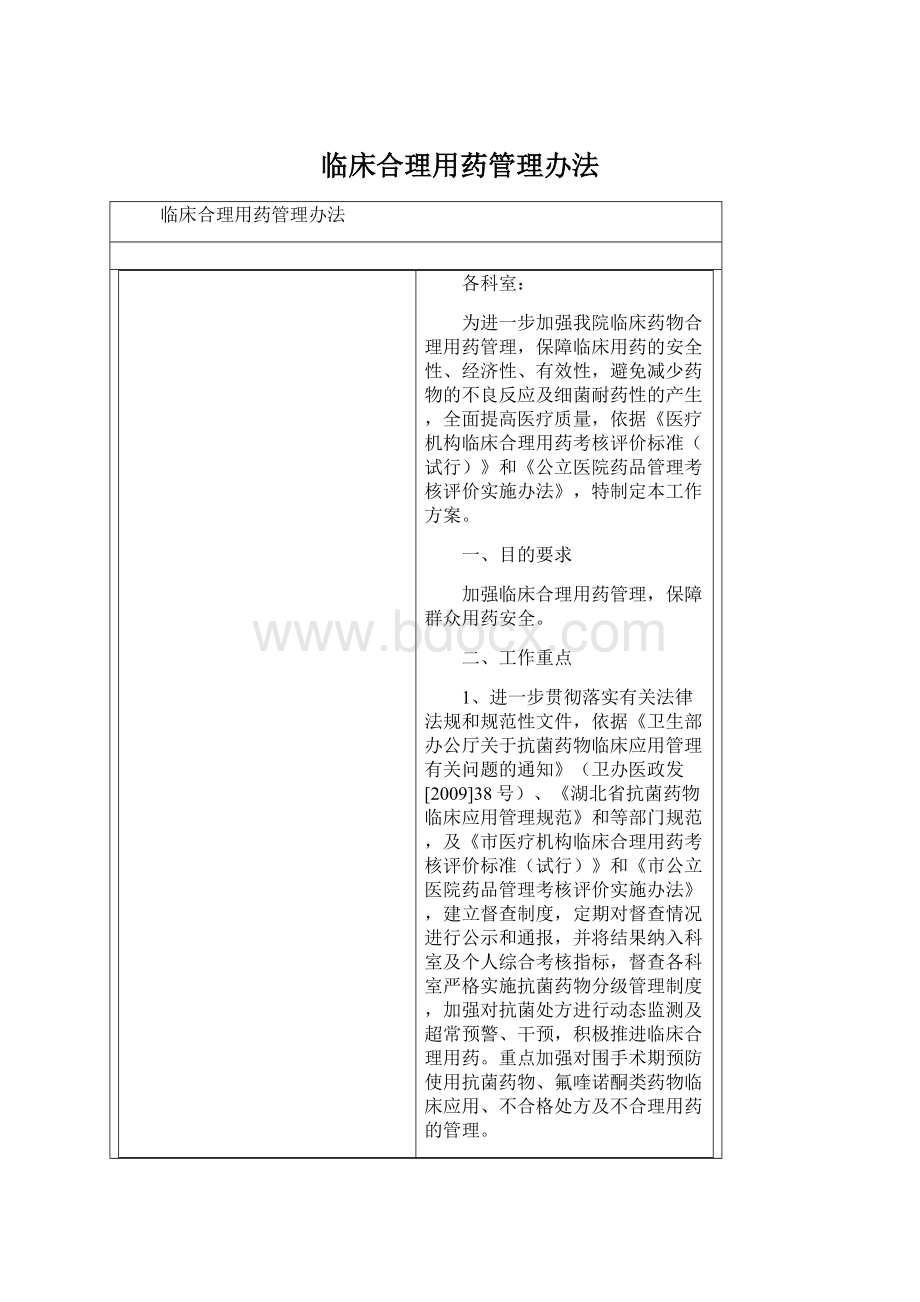 临床合理用药管理办法Word格式文档下载.docx