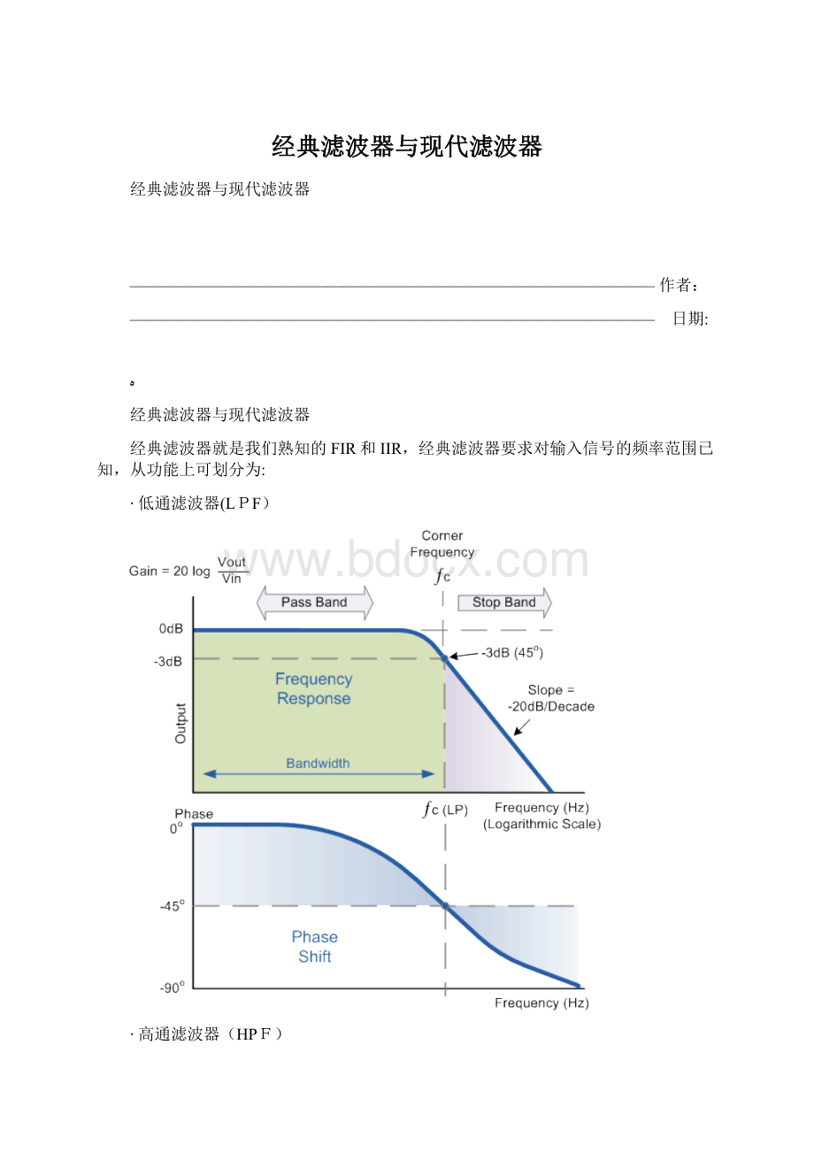 经典滤波器与现代滤波器.docx